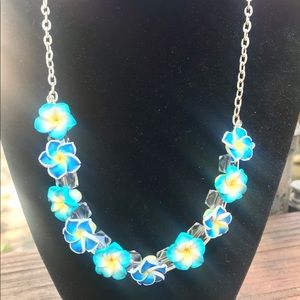 Blue Floral Necklace